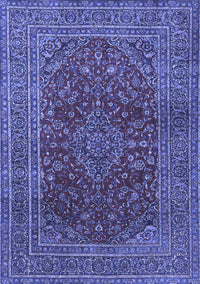 Medallion Blue Traditional Rug, tr1156blu