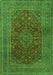 Medallion Green Traditional Rug, tr1156grn