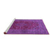Sideview of Machine Washable Medallion Purple Traditional Area Rugs, wshtr1156pur