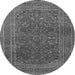 Square Medallion Gray Traditional Rug, tr1156gry