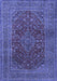 Medallion Blue Traditional Rug, tr1156blu