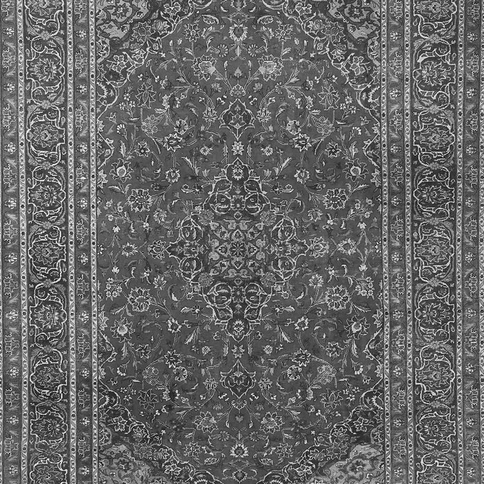 Serging Thickness of Machine Washable Medallion Gray Traditional Rug, wshtr1156gry