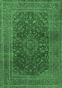 Medallion Emerald Green Traditional Rug, tr1156emgrn