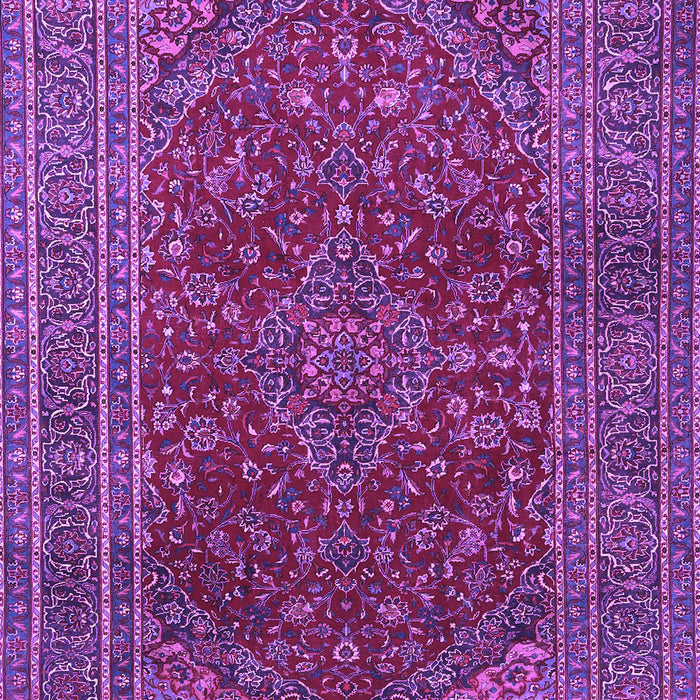 Machine Washable Medallion Purple Traditional Area Rugs, wshtr1156pur