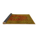 Sideview of Medallion Yellow Traditional Rug, tr1156yw