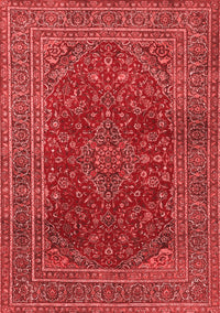 Medallion Red Traditional Rug, tr1156red