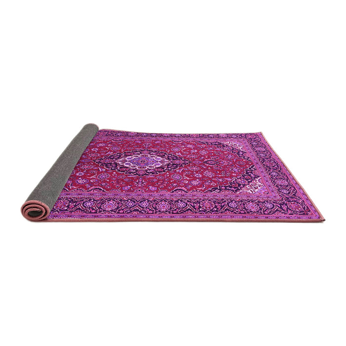 Sideview of Medallion Pink Traditional Rug, tr1157pnk