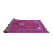 Sideview of Medallion Pink Traditional Rug, tr1157pnk