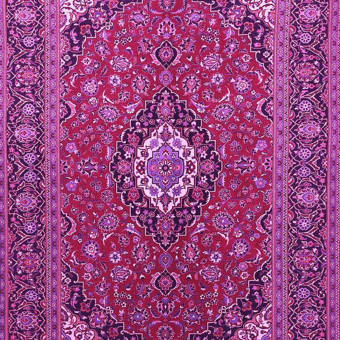 Machine Washable Medallion Pink Traditional Rug, wshtr1157pnk