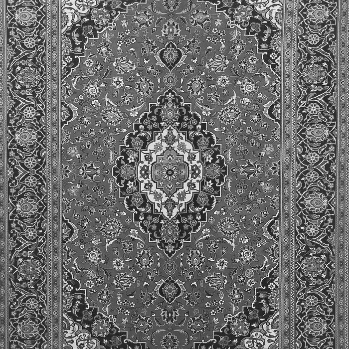 Serging Thickness of Machine Washable Medallion Gray Traditional Rug, wshtr1157gry