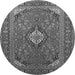 Square Medallion Gray Traditional Rug, tr1157gry