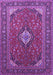 Machine Washable Medallion Purple Traditional Area Rugs, wshtr1157pur