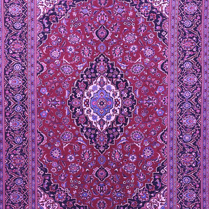 Machine Washable Medallion Purple Traditional Area Rugs, wshtr1157pur