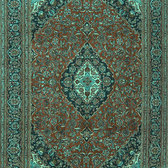 Medallion Turquoise Traditional Rug, tr1158turq