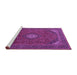 Sideview of Machine Washable Medallion Purple Traditional Area Rugs, wshtr1158pur