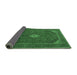 Sideview of Medallion Emerald Green Traditional Rug, tr1158emgrn