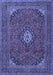 Medallion Blue Traditional Rug, tr1158blu