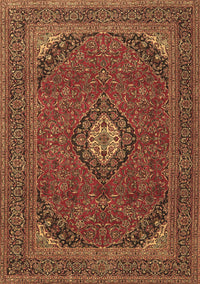 Medallion Brown Traditional Rug, tr1158brn