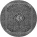 Square Medallion Gray Traditional Rug, tr1158gry