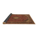 Sideview of Medallion Brown Traditional Rug, tr1158brn