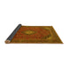 Sideview of Medallion Yellow Traditional Rug, tr1158yw