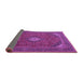 Sideview of Medallion Purple Traditional Rug, tr1158pur