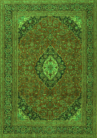 Medallion Green Traditional Rug, tr1158grn