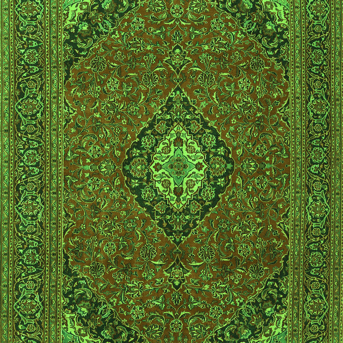Medallion Green Traditional Rug, tr1158grn