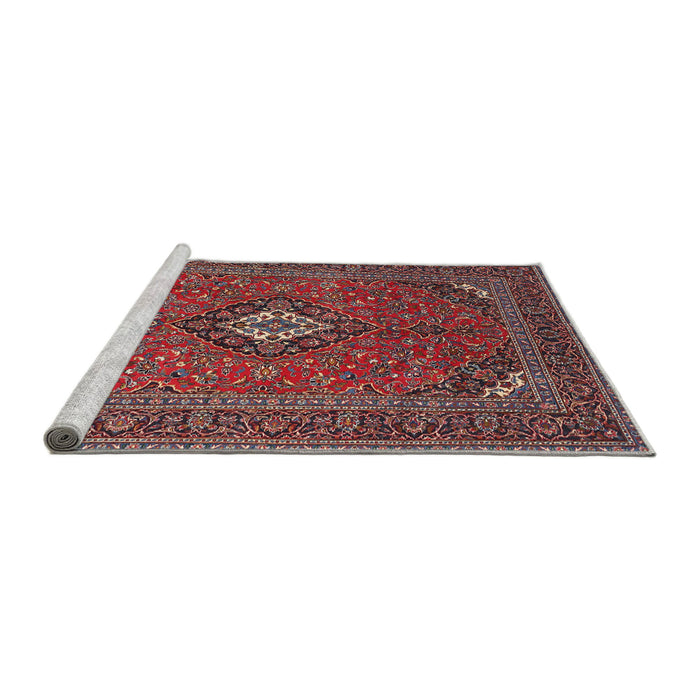 Sideview of Machine Washable Traditional Rose Dust Purple Rug, wshtr1159