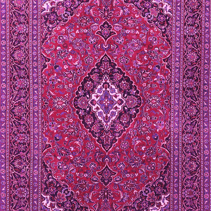 Machine Washable Medallion Pink Traditional Rug, wshtr1159pnk