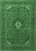 Medallion Emerald Green Traditional Rug, tr1159emgrn