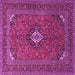 Square Medallion Pink Traditional Rug, tr1159pnk