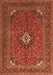 Medallion Orange Traditional Rug, tr1159org