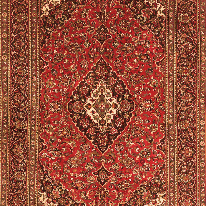 Medallion Orange Traditional Rug, tr1159org