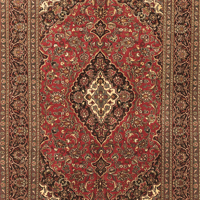 Medallion Brown Traditional Rug, tr1159brn
