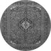 Square Medallion Gray Traditional Rug, tr1159gry