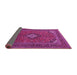 Sideview of Medallion Pink Traditional Rug, tr1159pnk