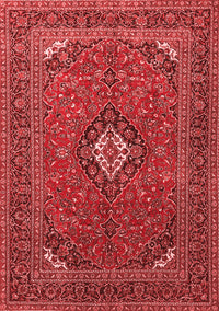 Medallion Red Traditional Rug, tr1159red