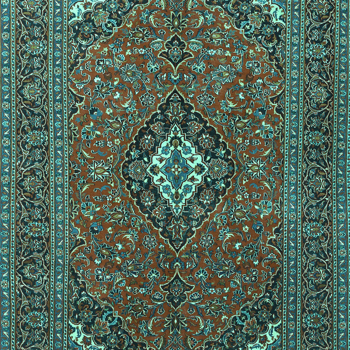 Medallion Turquoise Traditional Rug, tr1159turq