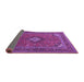 Sideview of Medallion Purple Traditional Rug, tr1159pur