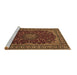 Sideview of Machine Washable Medallion Brown Traditional Rug, wshtr115brn