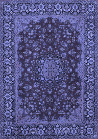 Medallion Blue Traditional Rug, tr115blu