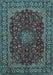 Medallion Light Blue Traditional Rug, tr115lblu