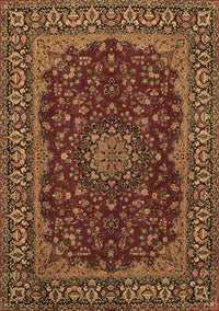 Medallion Brown Traditional Rug, tr115brn