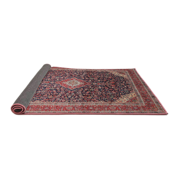 Sideview of Traditional Brown Red Medallion Rug, tr116