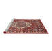 Sideview of Machine Washable Traditional Camel Brown Rug, wshtr1160