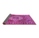 Sideview of Medallion Pink Traditional Rug, tr1160pnk