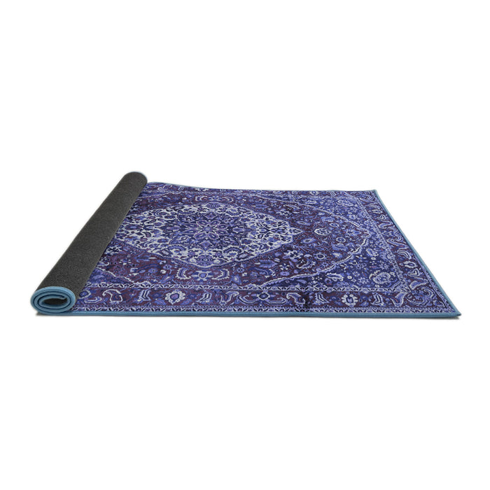 Sideview of Medallion Blue Traditional Rug, tr1160blu