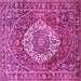 Square Medallion Pink Traditional Rug, tr1160pnk