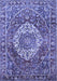 Medallion Blue Traditional Rug, tr1160blu